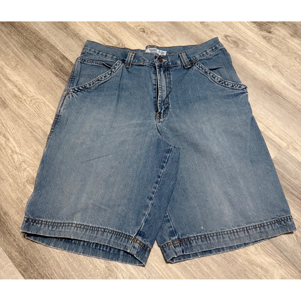 Old Navy Outlet Mens Carpenter Denim Shorts W34 Medium‎ Wash Blue Utility Jorts